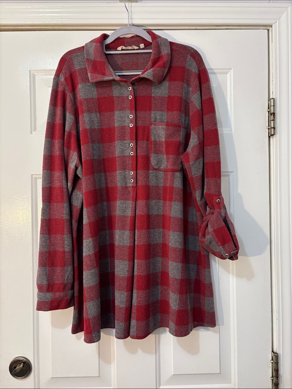 Soft Surroundings brand plaid Top Size 2X